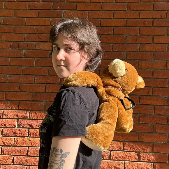 Teddy bear plush backpack - Picture 5 of 14